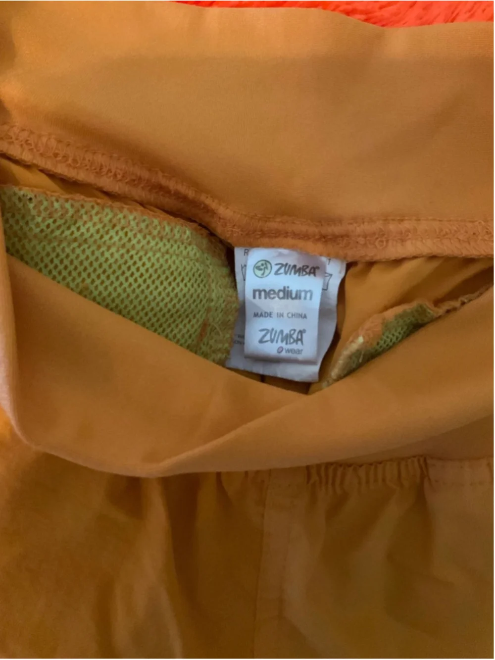 Zumba Wear Orange Cargo Dance Jogger Pants Women’s Medium Adjustable Hem
